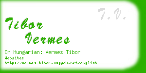 tibor vermes business card